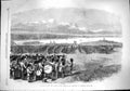 Original Old Antique Print 1861 Field Day London Rifle Brigade Siers Chatham