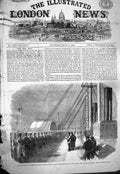 Original Old Antique Print 1861 Great Eastern Ship River Mersey Siers Canada