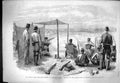 Original Old Antique Print 1861 National Rifle Meeting Wimbledon Common Queens