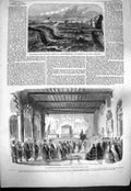 Old Antique Print 1861 Cavour Monument Campo Santo Pisa Wimbledon Common 19th