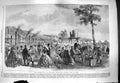 Original Old Antique Print 1861 Implement Yard Royal Agricultural Show Leeds
