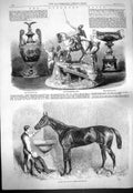 Old Antique Print 1861 Chesterfield Cup Starke Horse Goodwood Cup Sport 19th