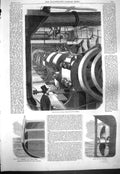 Old Antique Print 1861 Engines H.M. Steam Frigate Warrior Ship Bows Screw 19th