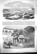 Original Old Antique Print 1861 View Gottenburg Sweden Treasury Algiers 19th