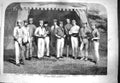 Original Old Antique Print 1861 Surrey Cricket Dowson Miller Lane Caesar 19th