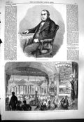 Old Antique Print 1861230 Professor Quekett Ball Theatre Antwerp Dancing 19th
