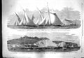 Old Antique Print 1861 Lord Palmerston Dover Yachts Glance Thought Audax 19th