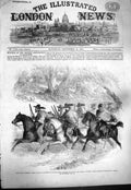 Original Old Antique Print 1861 War America Texan Rangers Alexandria Virginia