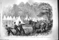Old Antique Print 1861 War America Killing Bullocks Federal Camp Virginia 19th