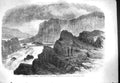 Original Old Antique Print 1861 Civil War America Great Falls Potomac Rive 19th
