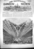 Original Old Antique Print 1861 Machinery Department International Exhibition