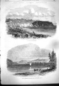 Original Old Antique Print 1861 GWashing Lunenburg Gfields Batter 19th