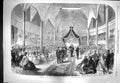 Original Old Antique Print 1861 Italian Exposition Florence Victor Emmanuel