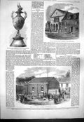 Old Antique Print 1861 Chapel Melton Woodbridge Fuller Chapel Kettering 19th