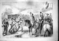 Old Antique Print 1861 War America Ferderal Skirmish Lewinsville Virginia 19th