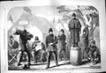 Original Old Antique Print 1861 War America Punishment Drill Frederal Camp Sier