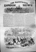 Original Old Antique Print 1861 Civil War America Ball'S Bluff Potoma Victorian
