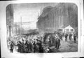 Original Old Antique Print 1861 Progress International Exhibition Building 19th