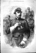 Old Antique Print 1861 Portrait General M'Clellan Commander-In-Chief War 19th