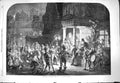 Original Old Antique Print 1861 Christmas Mummers Music Siers Fine Art 19th
