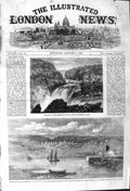 Original Old Antique Print 1862 Falls Riviere Du Loup Canada Lawrence Ships