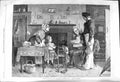 Original Old Antique Print 1862 Family Home Scene Return Runaway Navy Sailor