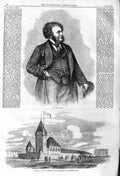 Original Old Antique Print 1862 Mr Mark Lemon Stockport Armoury Drillground