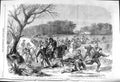 Original Old Antique Print 1862 War America General Blenker Civil War Cavalry