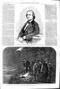 Original Old Antique Print 1862 Yancey War America Federal Camp Bank Potomac