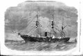 Original Old Antique Print 1862 Federal Sloop-Of-War Ship Tuscarora Southampton