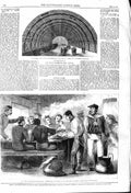 Original Old Antique Print 1862 Drill Shed Birkenhead Cheshire Canada Woolwich