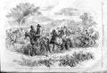 Original Old Antique Print 1862 Burke Wills Australian Explorers Melbour 19th