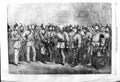Original Old Antique Print 1862 London Scottish Volunteers Siers War Army 19th