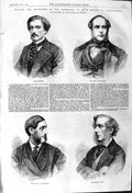 Original Old Antique Print 1862 Lord Dufferin Earl Shelbourne Western Wood 19th
