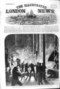 Original Old Antique Print 1862 Casting Monster Cylinder Ship Agincourt M 19th