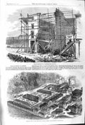 Original Old Antique Print 1862 Falls Houses Amherst Hackney Model Farm Windsor