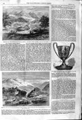 Original Old Antique Print 1862 Washoe Silver Region America Devil'S Gate G 19th