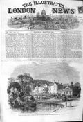 Original Old Antique Print 1862 Sandringham Hall Norfolk Prince Wales Hunting