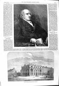 Original Old Antique Print 1862 Professor Barlow Town And Country Bank Aberdeen