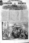 Original Old Antique Print 1862 Easter Monday Excursion Van Transport Families
