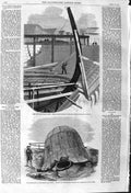 Original Old Antique Print 1862 Millfield Ironworks Achilles Ship Frame Boiler