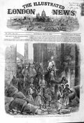 Original Old Antique Print 1862 Prince Wales Egypt Hall Columns Karnak Luxor