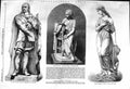 Original Old Antique Print 1862 Marble Statue Cromwell Purity Girl Reading 19th