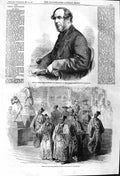 Original Old Antique Print 1862 Grace Japanes Ambassadors Exhibition Lighthouse