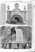 Old Antique Print 1862 White Marble Mantelpiece Gwynne Centrifugal Pump 19th