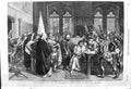 Original Old Antique Print 1862 Exhibition Scene Expulsion Duke Athens Oussi