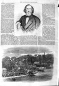 Original Old Antique Print 1862 Portrait Wakley Launch Ipswich Life Boat Ships