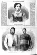 Old Antique Print 1862 Trebelli Majesty Theatre Said Pacha Egypt Koenig 19th