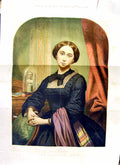 Original Old Antique Print 1862 Colour Portrait Royal Highness Princess Alice 0