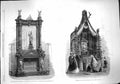 Original Old Antique Print 1862 Chinmeypiece Nave M'Dougall'S Stall Scotland